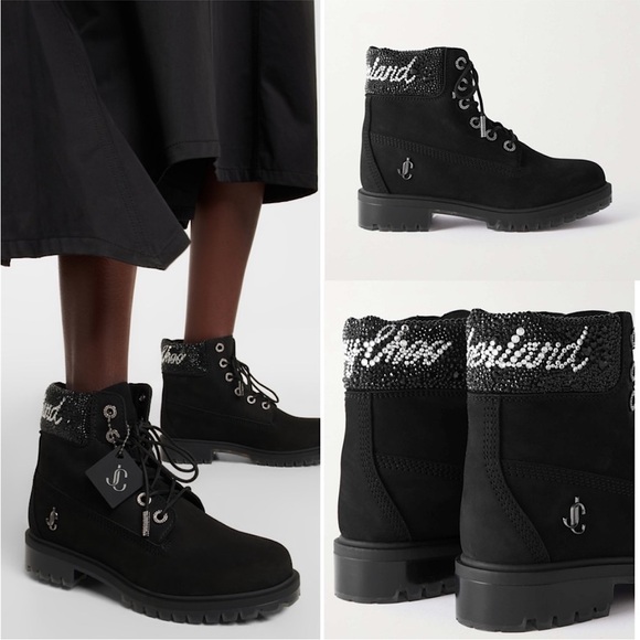 New JIMMY CHOO x Timberland Crystal Utility Boots $1,595 8 - Picture 1 of 13